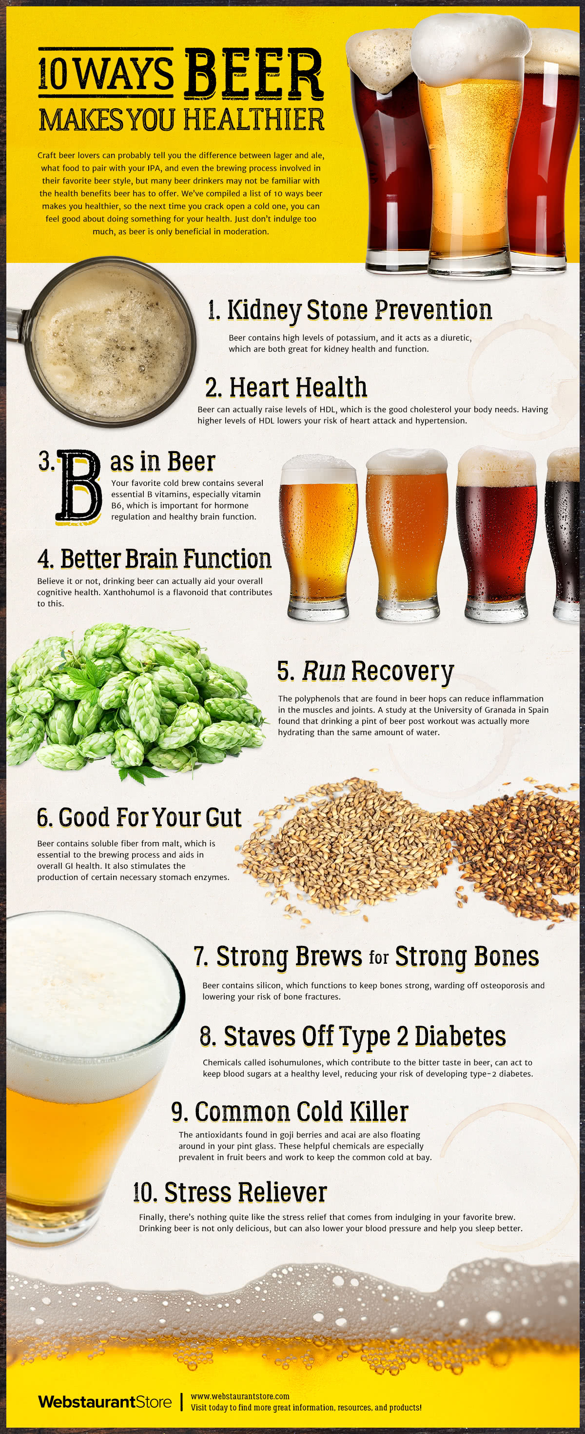 10 Ways Beer Makes You Healthier by WebstaurantStore