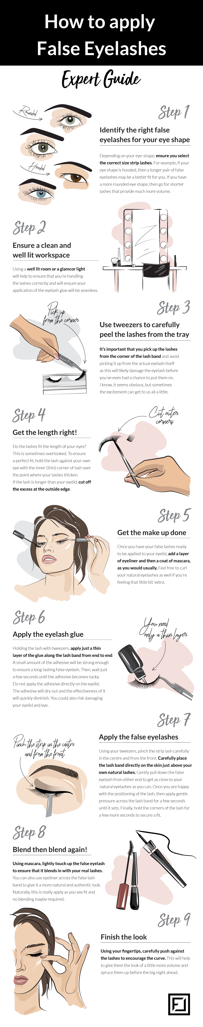 How to Apply False Eyelashes from Flawless Lashes by Loreta