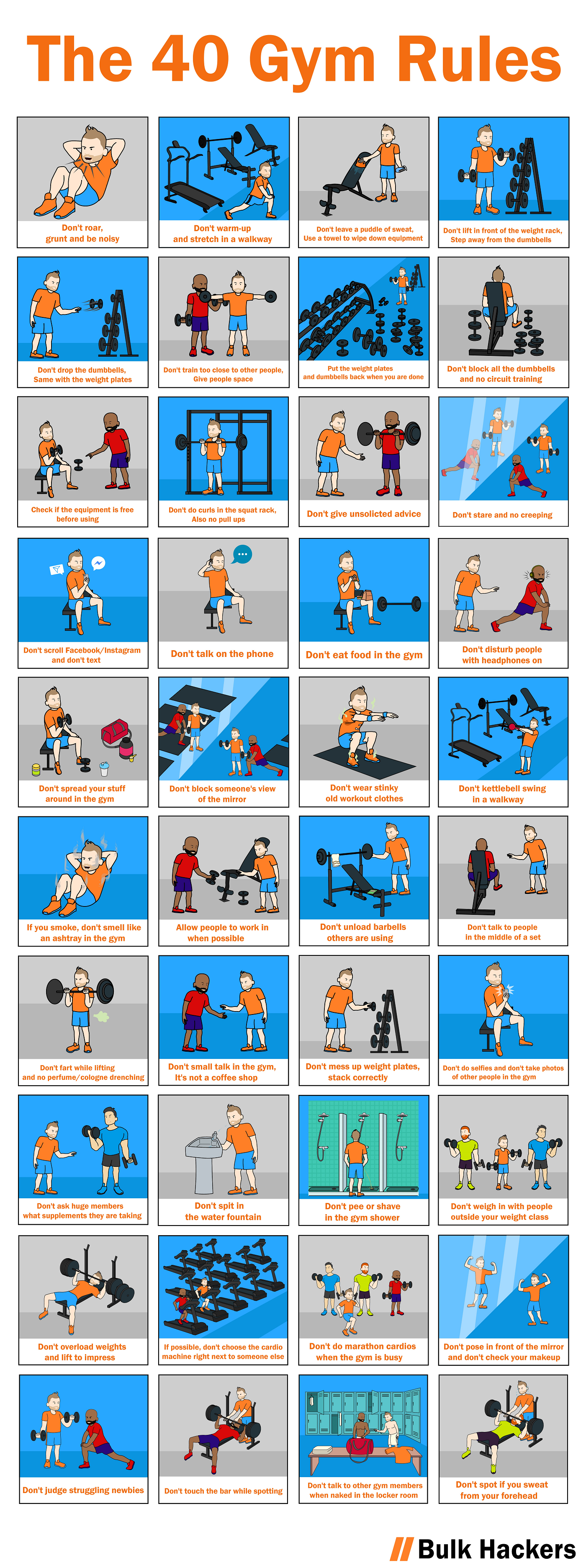 The 40 Gym Rules by Bulk Hackers