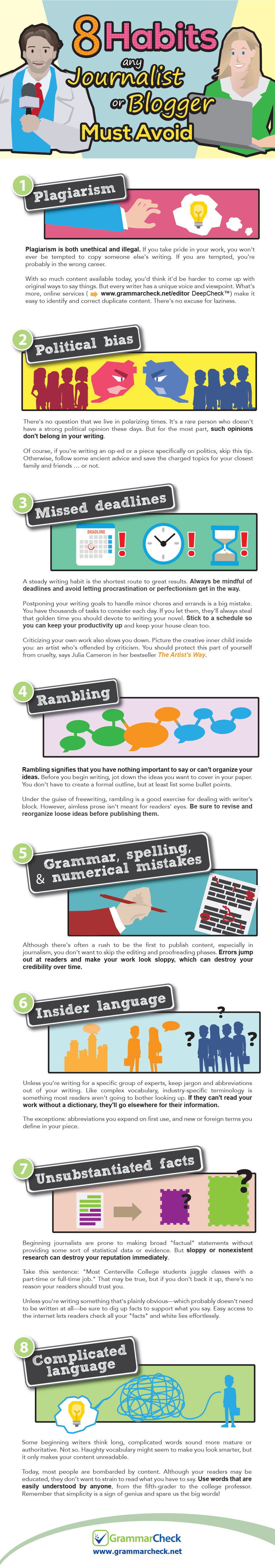 8 Habits Any Journalist or Blogger Must Avoid by GrammarCheck