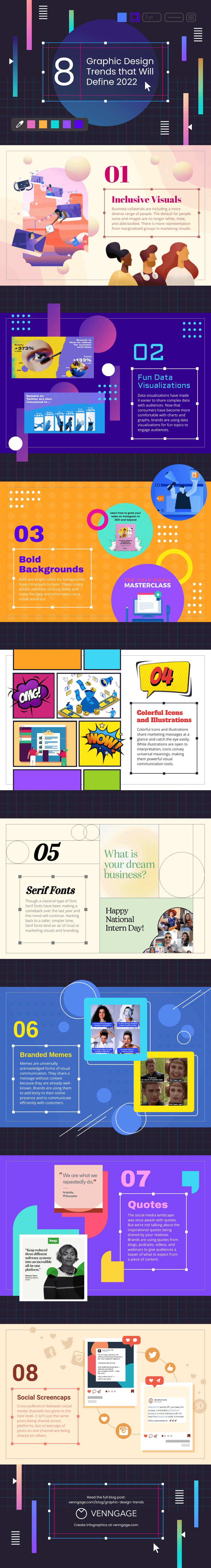 8 Graphic Design Trends that Will Define 2022 Infographic