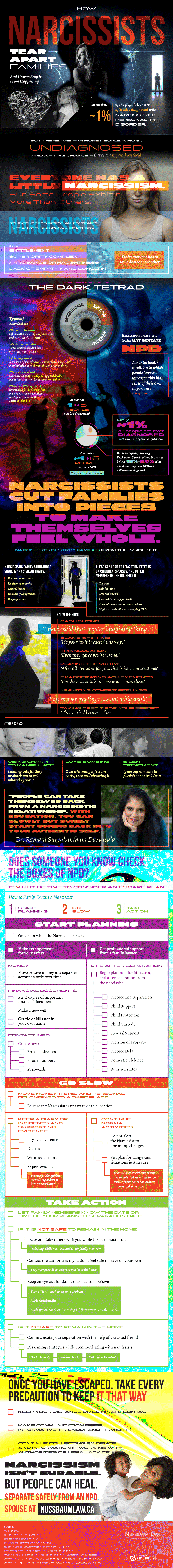 How Narcissists Tear Apart Families - Infographic